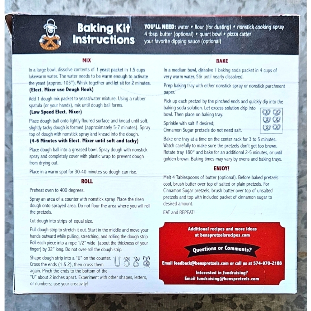 FREE WHEN ADDED TO BUNDLE Ben's Soft Pretzel Baking Kit - Picture 3 of 6